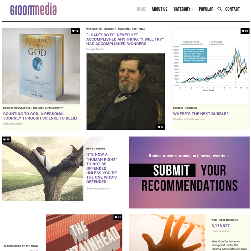 Art website with the title 'Attitude Media'