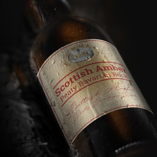 Soda label with the title 'Gold Label Design'