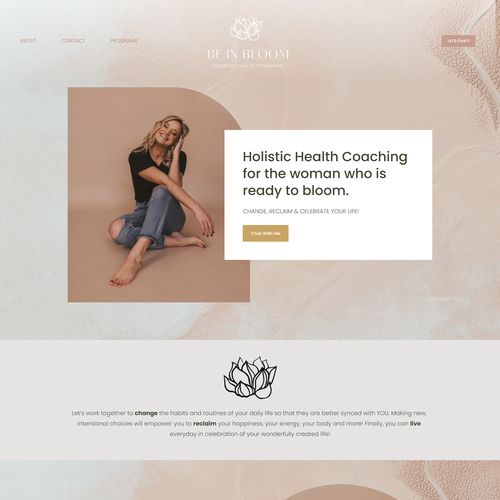 Mailchimp design with the title 'Be In Bloom'