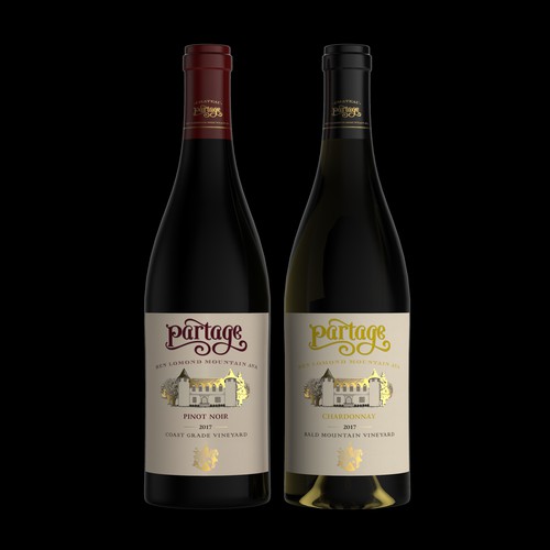 Pinot noir label with the title 'Californian Wine Labels'
