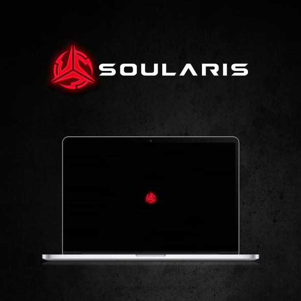 Gaming logo with the title 'Soularis - slick logo for a new gaming brand'