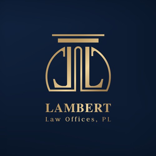 Pillar design with the title 'Lambert Law Offices Logo'
