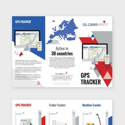 GPS design with the title 'Trifold flyer'