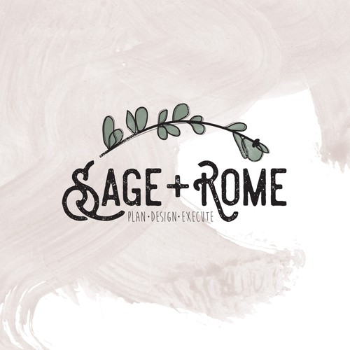 Event planning logo with the title 'Sage + Rome Event Co'