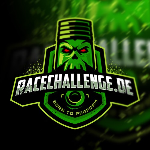 Green design with the title 'Racechallenge.de'