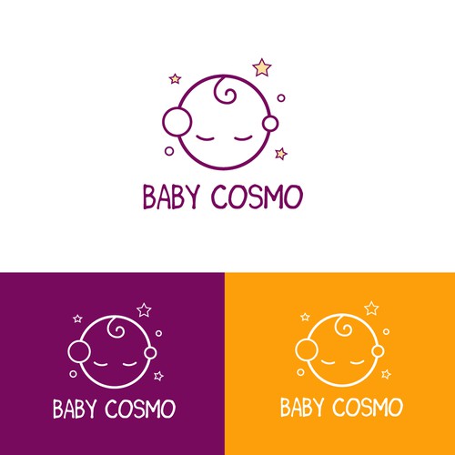 Astronomy logo with the title 'Baby Cosmo Logo'