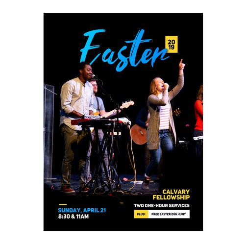 Easter design with the title 'Easter Poster 2019 - Winning Entry'