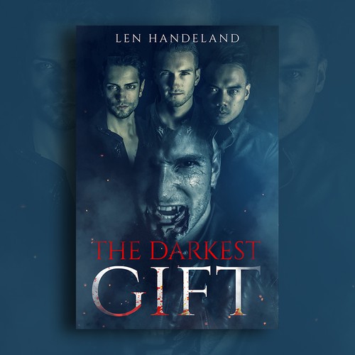 Vampire book cover with the title 'The Darkest Gift'