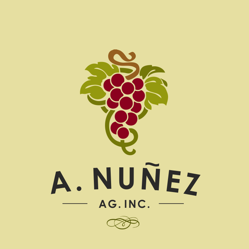 Grape logo with the title 'logo for wine industry'