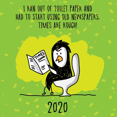 Newspaper design with the title 'Pandemic Penguin II'