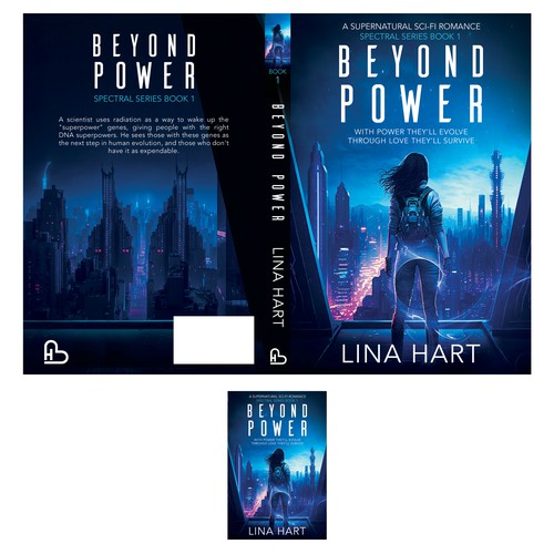 Futuristic book cover with the title 'Beyond Power - book cover'