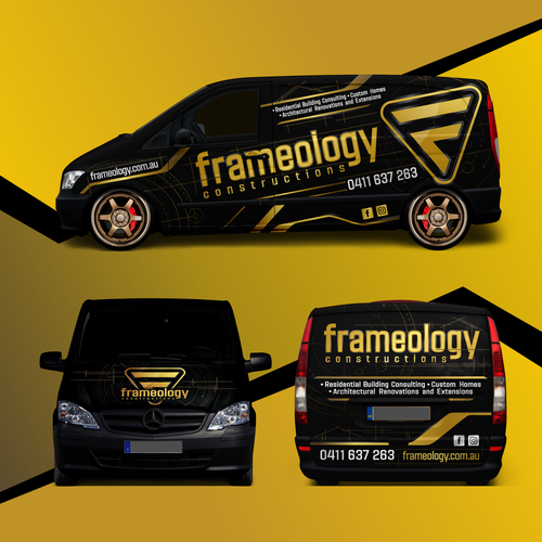 Industrial design with the title 'Frameology Constructions'