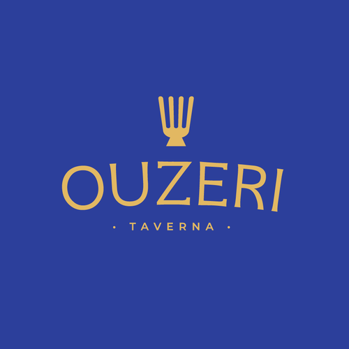 Mediterranean logo with the title 'Modern Greek Logo Design for Ouzeri Taverna'