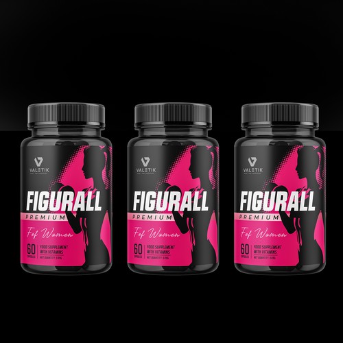Vitamin label with the title 'Figurall label design'