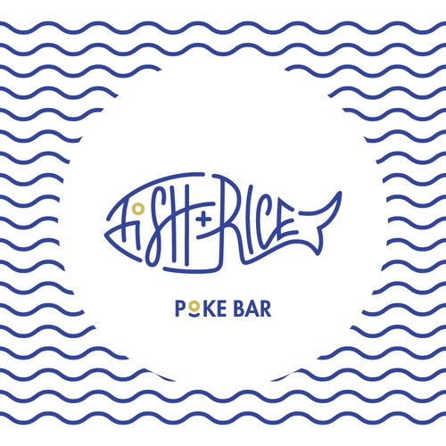 Rice logo with the title 'Typography Logo Concept for Restaurant'