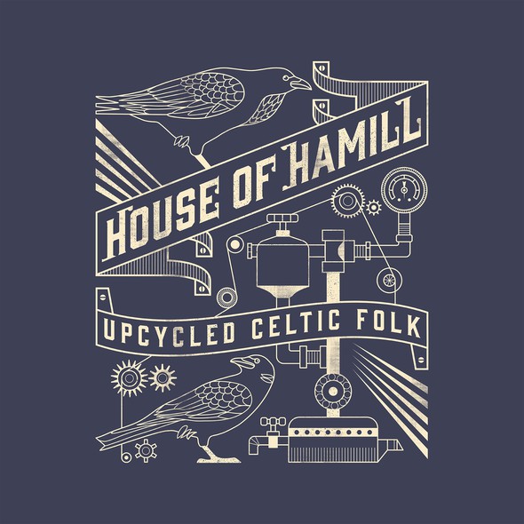 Music design with the title 'HOUSE OF HAMILL'