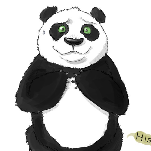 Panda artwork with the title 'Poppy the Pooping Panda'