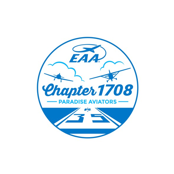 Aviator logo with the title 'Example of a non-profit organization event design for a gathering of experienced pilots with people interested in aviation.'