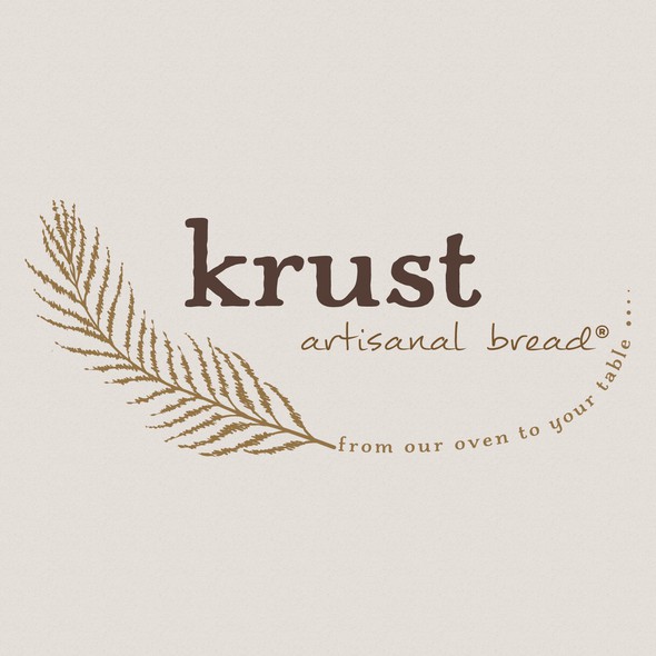 Oven logo with the title 'krust artisanal bread logo'