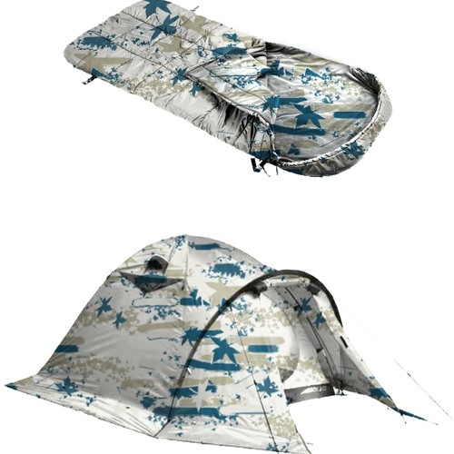 Tent design with the title 'pattern for outdoors'