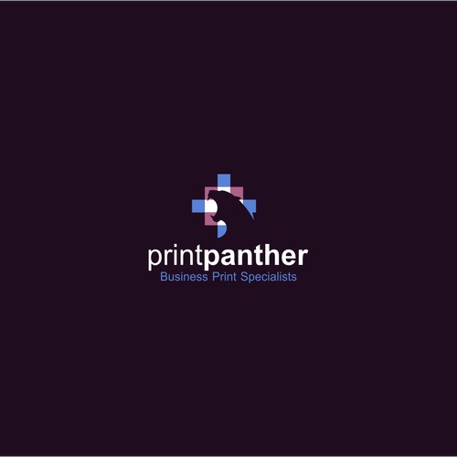 Black panther logo with the title 'logo for digital print office'