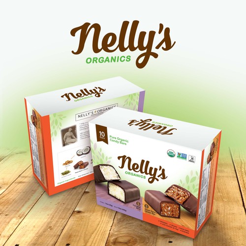 Chocolate bar design with the title 'Clean design for Organic Bar'