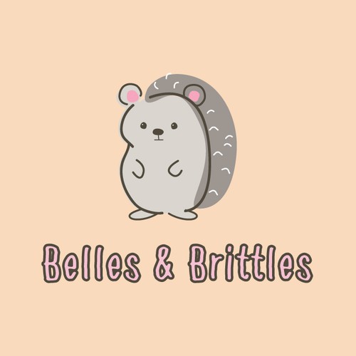 Sister logo with the title 'Cute Hedgehog Logo'