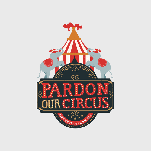 Circus logo with the title 'Fun circus themed logo'