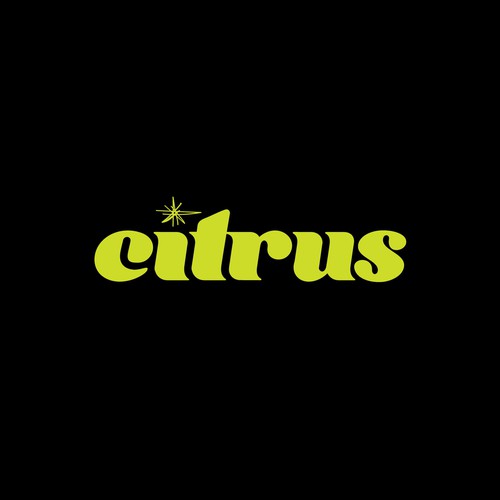 Lemon logo with the title 'citrus wordmark'