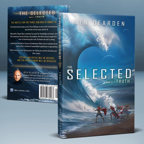 Mystical book cover with the title 'Book-cover design for a 3rd novel in the "SELECTED" series'