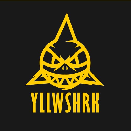 Shark design with the title 'funny shark logo'