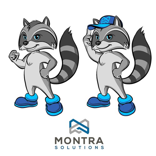 Raccoon design with the title 'Raccoon (company pet)'