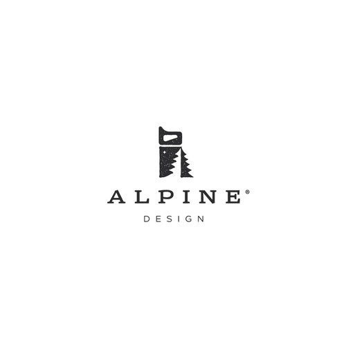Creative brand with the title 'ALPINE design'