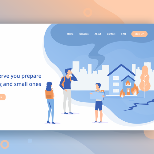 Process design with the title 'Servive Web banner'