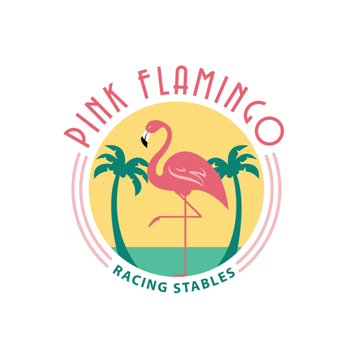 Art Deco logo with the title 'Flamingo Art Deco Logo'