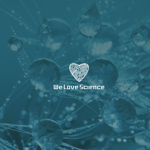 Scientific design with the title 'Love science logo'