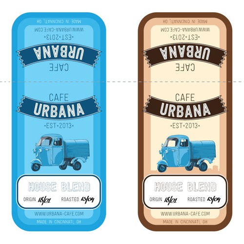 Flat packaging with the title 'Coffee Label. Labels for coffee bags.'
