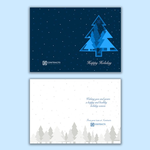 Christmas tree design with the title 'Christmas card with christmas tree'