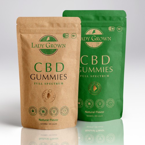 Cannabis packaging with the title 'package and Logo design'