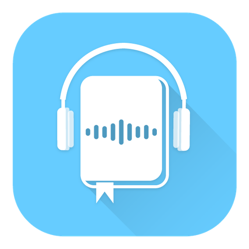 IOS design with the title 'audio book icon'