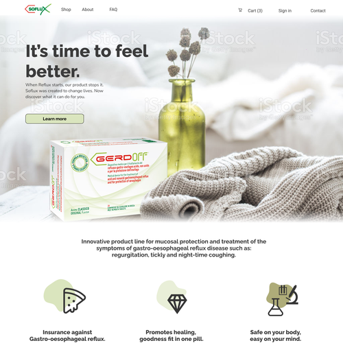 Pharmaceutical website with the title 'Gastro medicine website'