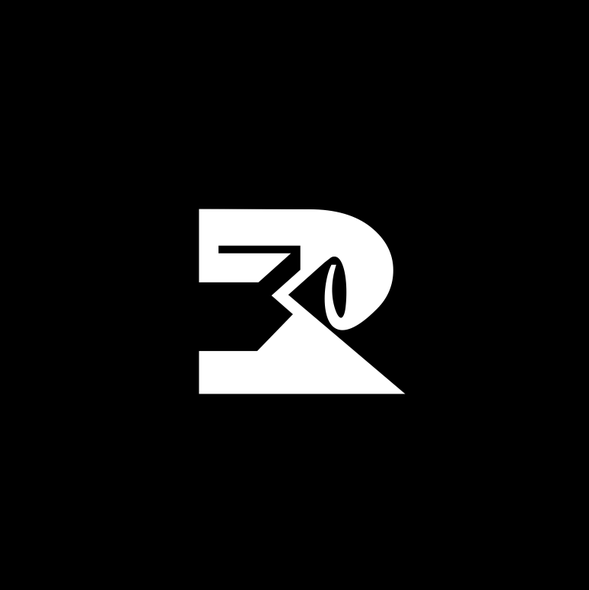 3D letter logo with the title 'letter R movie'