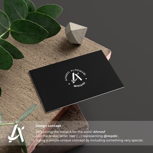 Arabian design with the title 'personal logo concept for photo/video watermark'