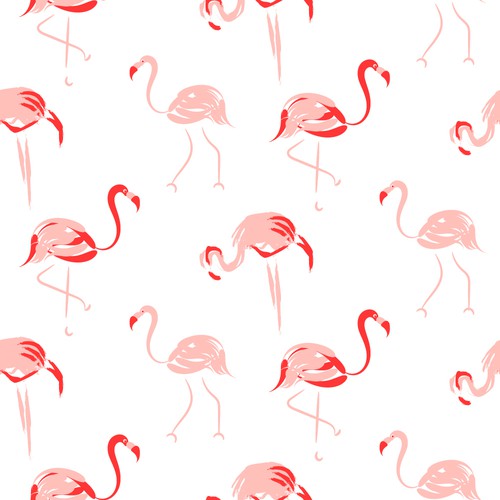 Flamingo design with the title 'Flamingo pattern for clothing company'