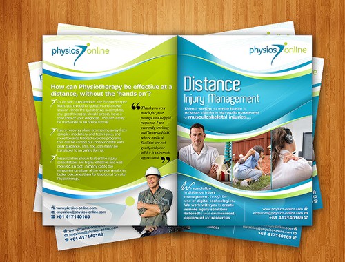 Healthcare design with the title 'Physios Online needs a new brochure design'