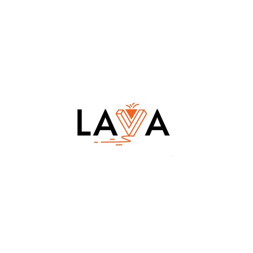 Volcano logo with the title 'Logo Concept for Lava'