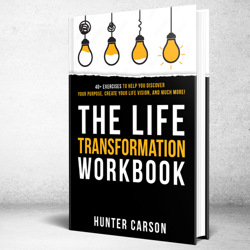Professional book cover with the title 'Book Cover Design for the "Life Transformation Workbook"'