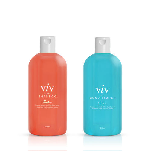 Hair packaging with the title 'Viv'