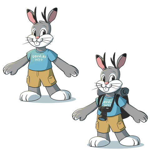 Backpack design with the title 'Jackalope Character Design'