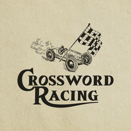 Vintage logo with the title 'Logo design for a new crossword game'